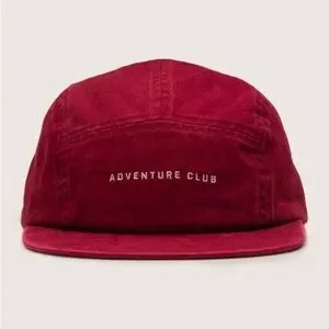 Will & Bear Adventure Club Archie Maroon 5-Panel Adjustable Hat New With Tags