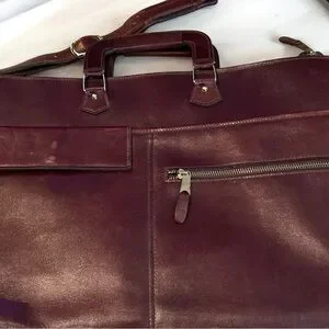 Winn International Vintage NEW Leather Briefcase Attache Case Cordovan Burgundy
