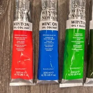 Winsor & Newton Winton Oil Paint Set Of 8 Large Paint Tubes. New