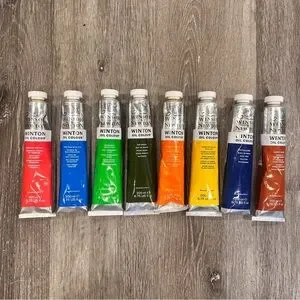 Winsor & Newton Winton Oil Paint Set of 8 Large Paint Tubes. New