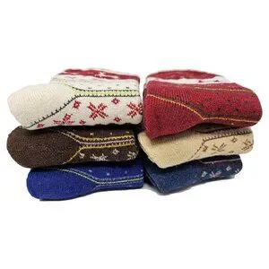 Women Merino Lamb Wool Socks Warm Winter Casual Holiday Print 3-Pack NEW