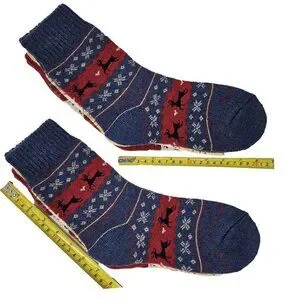 Women Merino Lamb Wool Socks Warm Winter Casual Holiday Print 3-Pack NEW