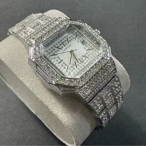 Women’s Fashion Stainless Steel Rhinestone Silver Watch