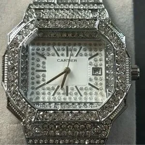 Women’s Fashion Stainless Steel Rhinestone Silver Watch