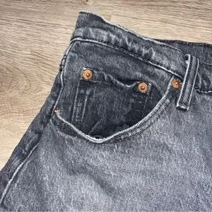 Women's Levi's 501 Charcoal Black Denim Cutoff Shorts