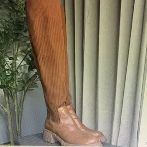 Women's Tan Knee-High Boots