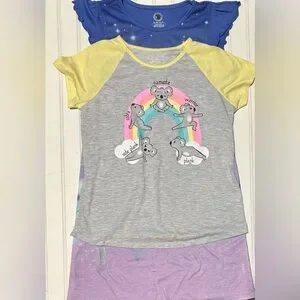 Wonder Nation Girls Panama Dress and Shirt Bundle Unicorn Star Koala Yoga‎ 14-16