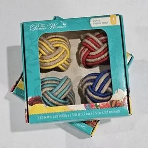 Woven Napkin Rings Set Of 8 / 2 Boxes Pioneer Woman New L