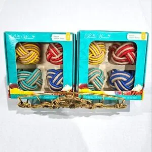 Woven Napkin Rings Set of 8 / 2 Boxes Pioneer Woman New L