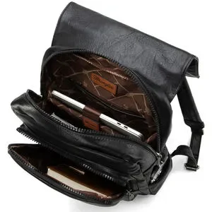Wrangler Belt Buckle Laptop Backpack - Black