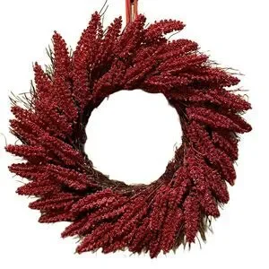 Wreath Red Sparkly Woven Holiday/Christmas Hanging Door Wreath
