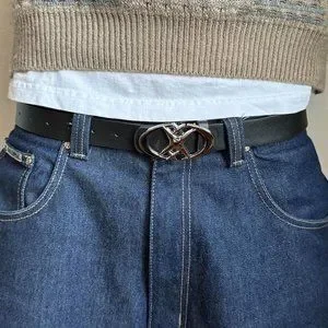 y2k 2000s chrome star futuristic star emblem black and silver grunge emo belt