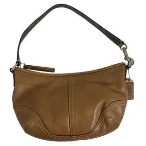 Y2K COACH Soho Mini Hobo Camel Tan Crescent Shoulder Bag Wristlet w/ Tag 4283