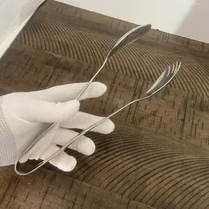 Yamazaki Hospitality Basic Salad Server Tongs Stainless Steel Spoon/Fork