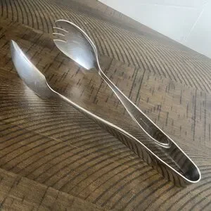 Yamazaki Hospitality Basic Salad Server Tongs Stainless Steel Spoon/Fork