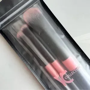 YC Collection Pink Trio Makeup Brushes Set