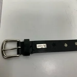 Youth Girls LEVI’S Black Leather Embroidered Belt