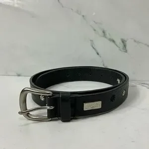 Youth Girls LEVI’S Black Leather Embroidered Belt