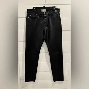 Zadig & Voltaire David Black Leather Pants