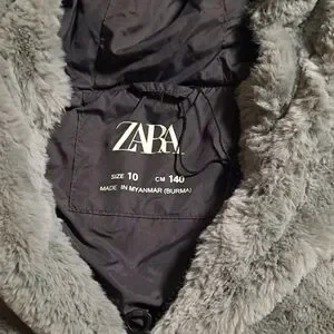 Zara Furry Hooded Coat