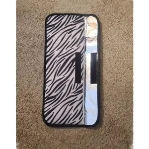 Zebra Print Curling Iron Holder Flat Iron Case Women's