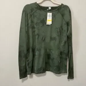 ZELLA Long Sleeve Activewear Shirt In Green Mountain NWT