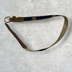 ZEP PRO University of Auburn Tigers Leather Canvas Ribbon Belt sz 32