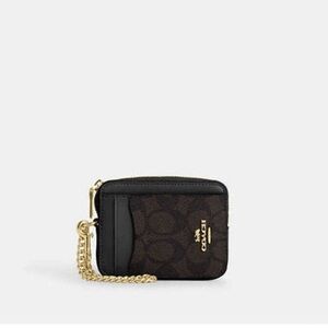 Zip Card Case In Signature Canvas