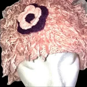 ZOONI EUC GIRLS PINK HAT WINTER FALL TRAVEL FLORAL FLOWER SKI SIZE 2 5 YEARS
