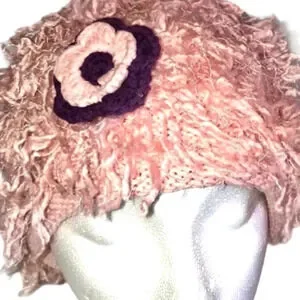 ZOONI EUC GIRLS PINK HAT WINTER FALL TRAVEL FLORAL FLOWER SKI SIZE 2 5 YEARS