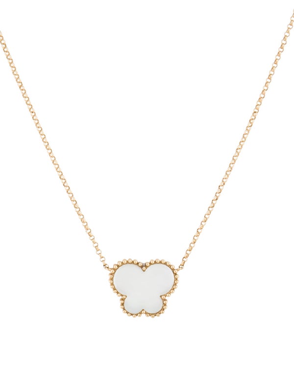 Effy Jewelry 14K Mother of Pearl Butterfly Necklace