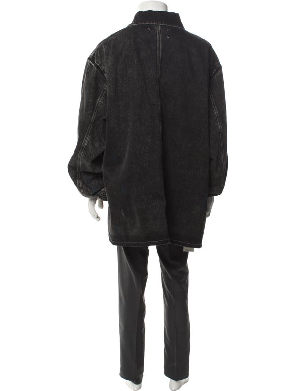 Maison Margiela 2022 Oversized Paint Splatter Denim Parka