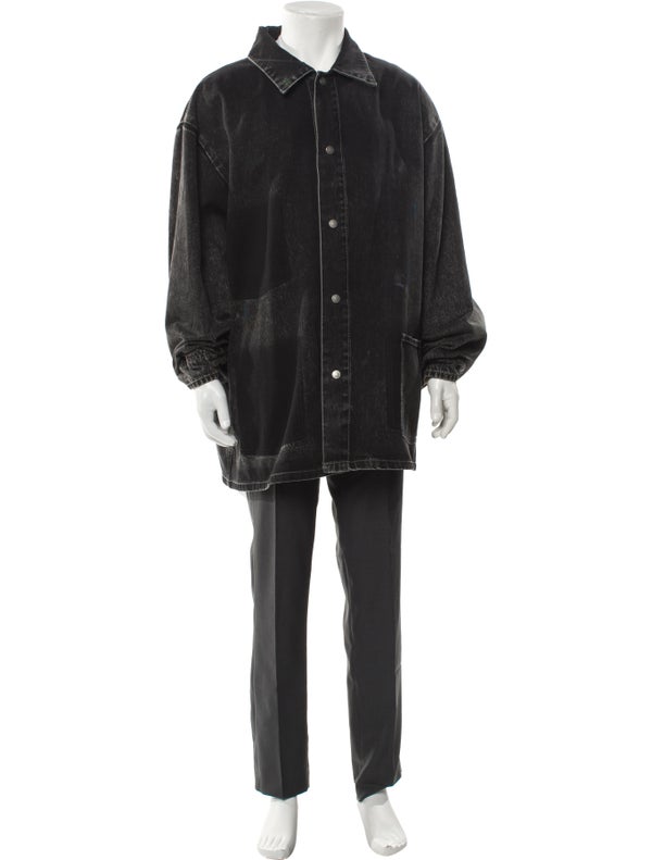 Maison Margiela 2022 Oversized Paint Splatter Denim Parka