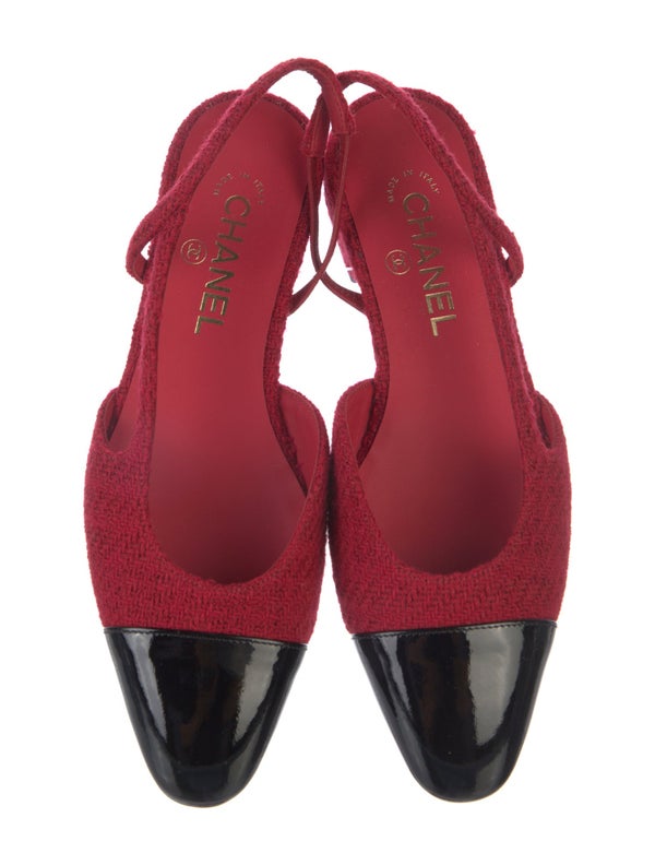 Chanel 2024 Interlocking CC Logo Slingback Flats W/ Tags