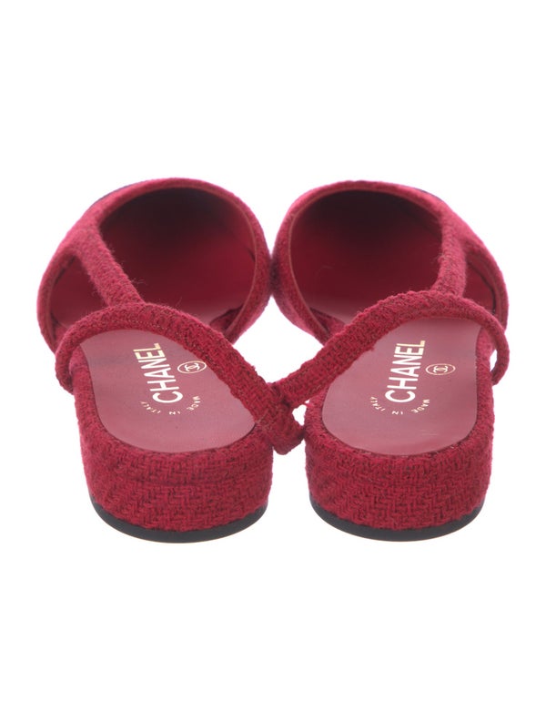 Chanel 2024 Interlocking CC Logo Slingback Flats W/ Tags