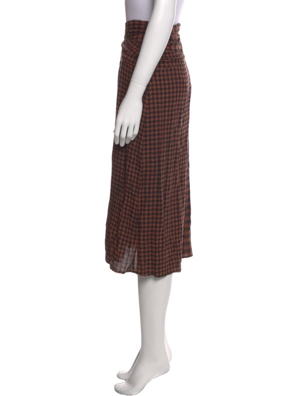 A.L.C. Plaid Print Midi Length Skirt