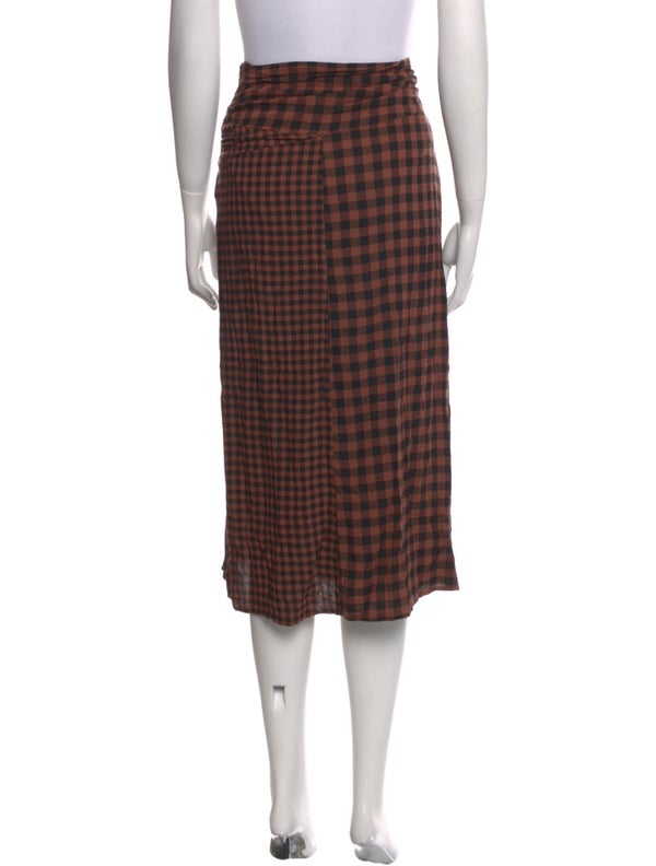 A.L.C. Plaid Print Midi Length Skirt