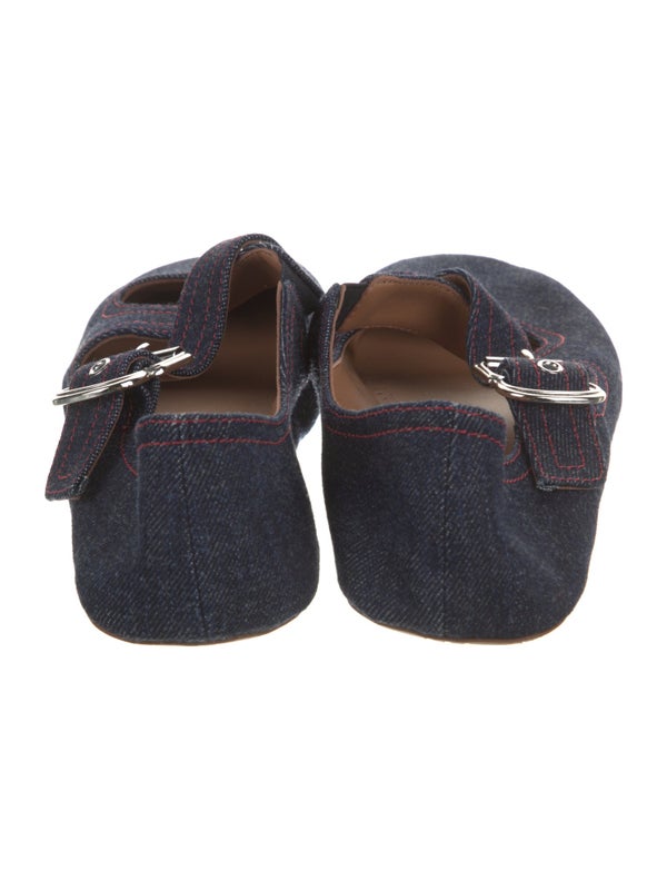 Alaïa Denim Mary Jane Flats