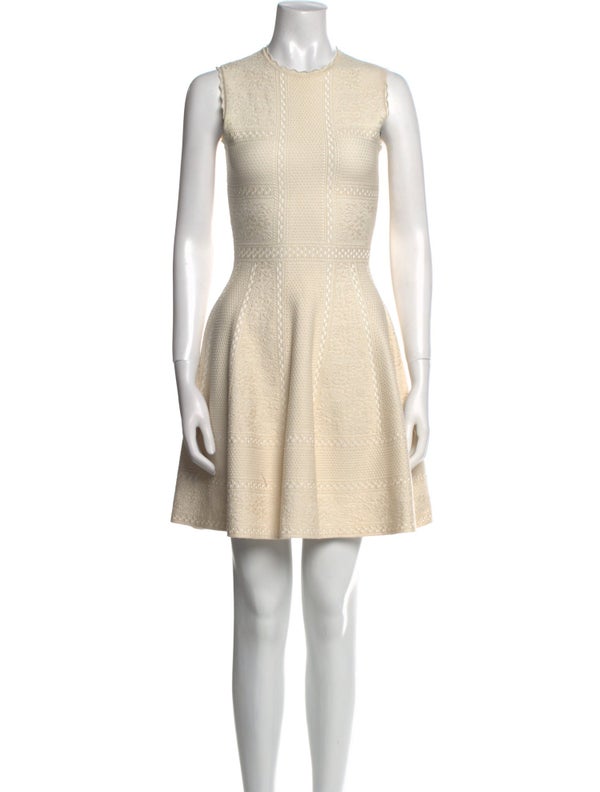 Alexander McQueen Crew Neck Mini Dress
