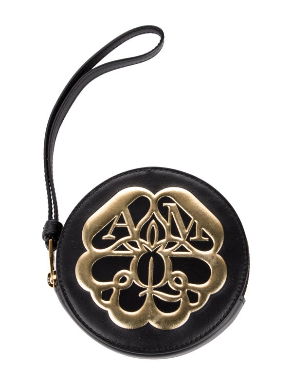 Alexander McQueen Leather Printed Wristlet