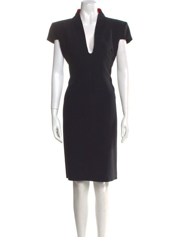 Alexander McQueen V-Neck Midi Length Dress