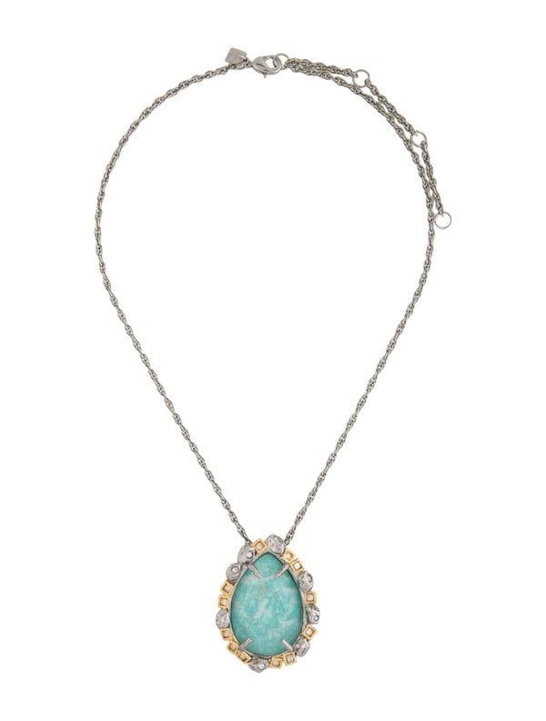 Alexis Bittar Stone & Crystal Long Pendant Necklace