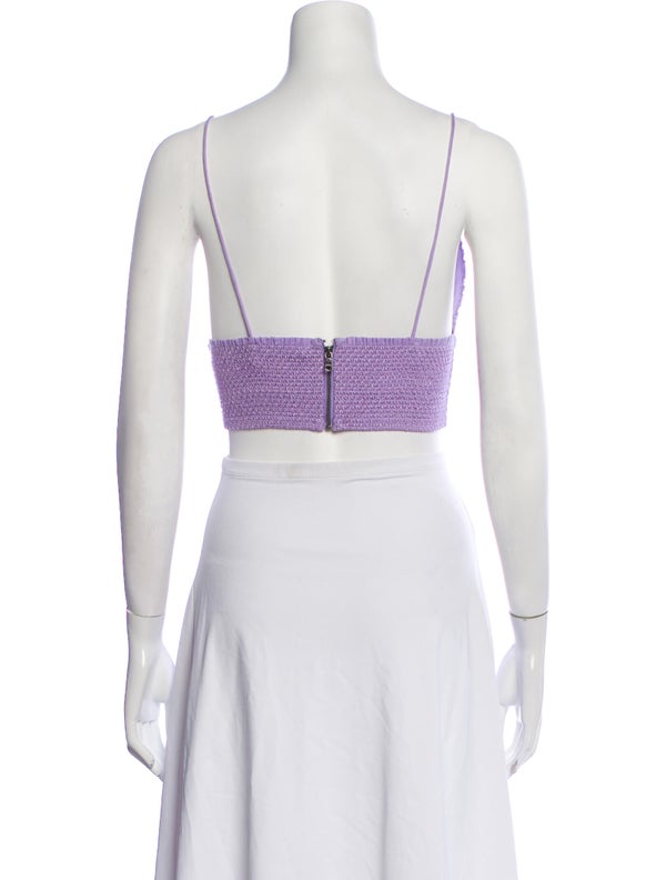 Alice + Olivia V-Neck Sleeveless Crop Top