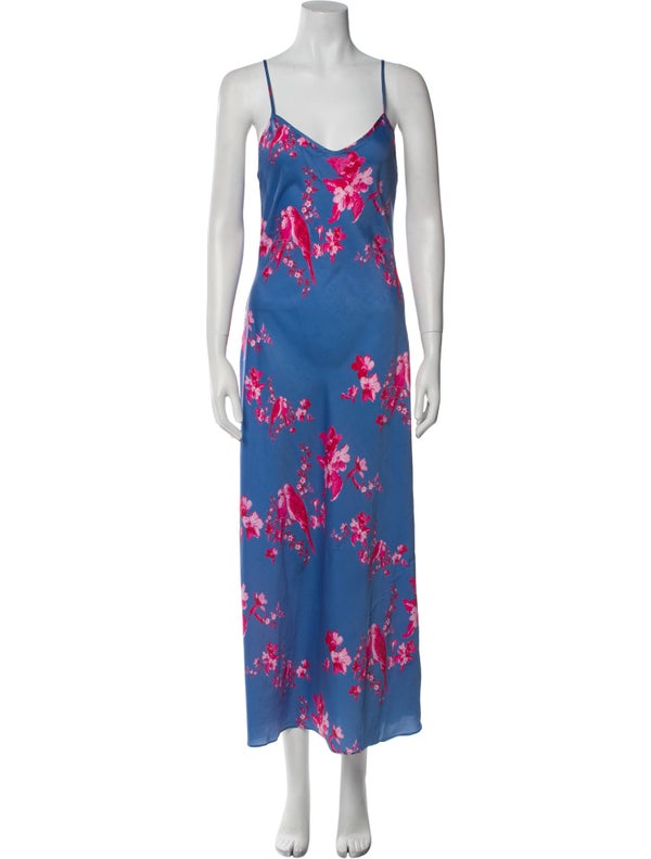AllSaints Floral Print Long Dress