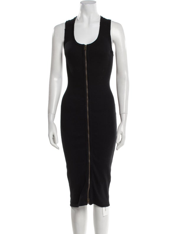 AllSaints Scoop Neck Midi Length Dress