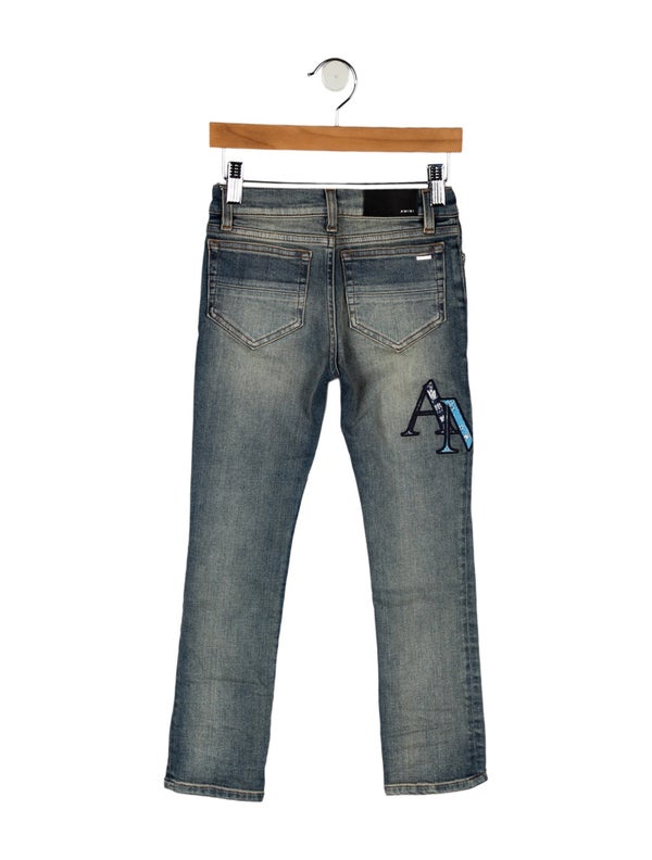 Amiri Boys' Embroidered Logo Jeans