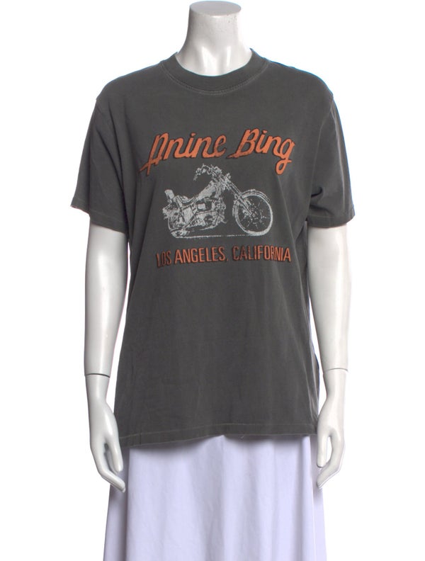 Anine Bing Graphic Print Crew Neck T-Shirt