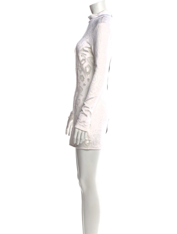 Anthony Vaccarello Lace Pattern Mini Dress