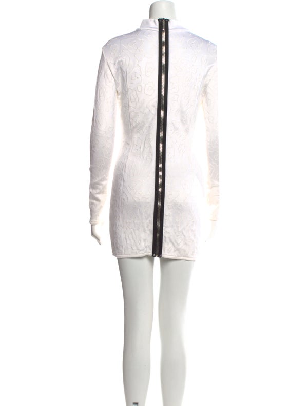 Anthony Vaccarello Lace Pattern Mini Dress