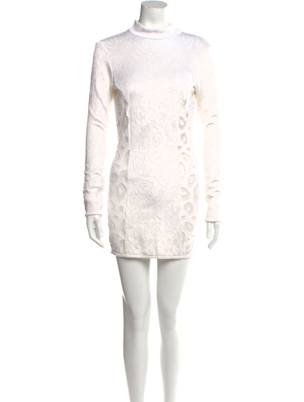 Anthony Vaccarello Lace Pattern Mini Dress
